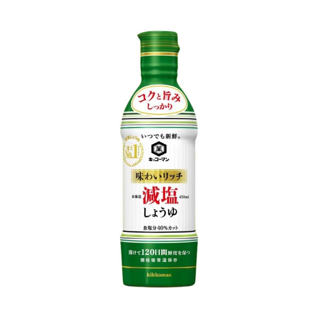 Kikkoman Less Sodium Soy Sauce 450ml