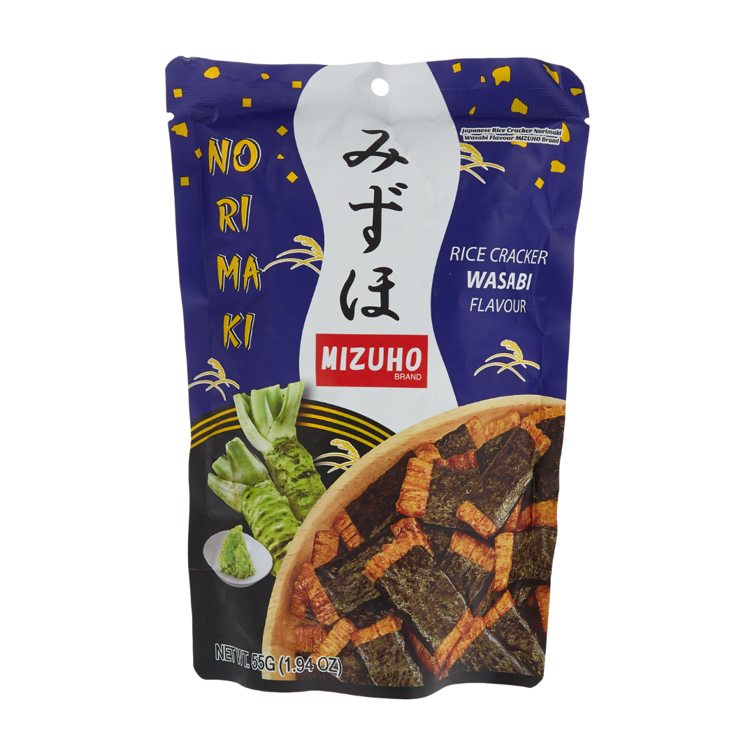 Mizuho Rice Cracker Wasabi Norimaki Halal 50g