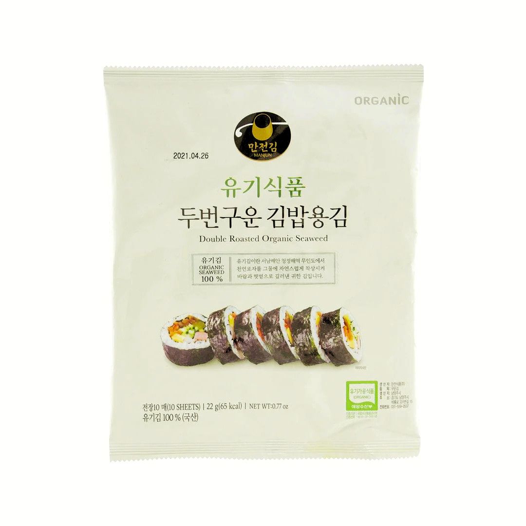 Manjun Double Roasted Oragnic Seaweed (10 Sheets)