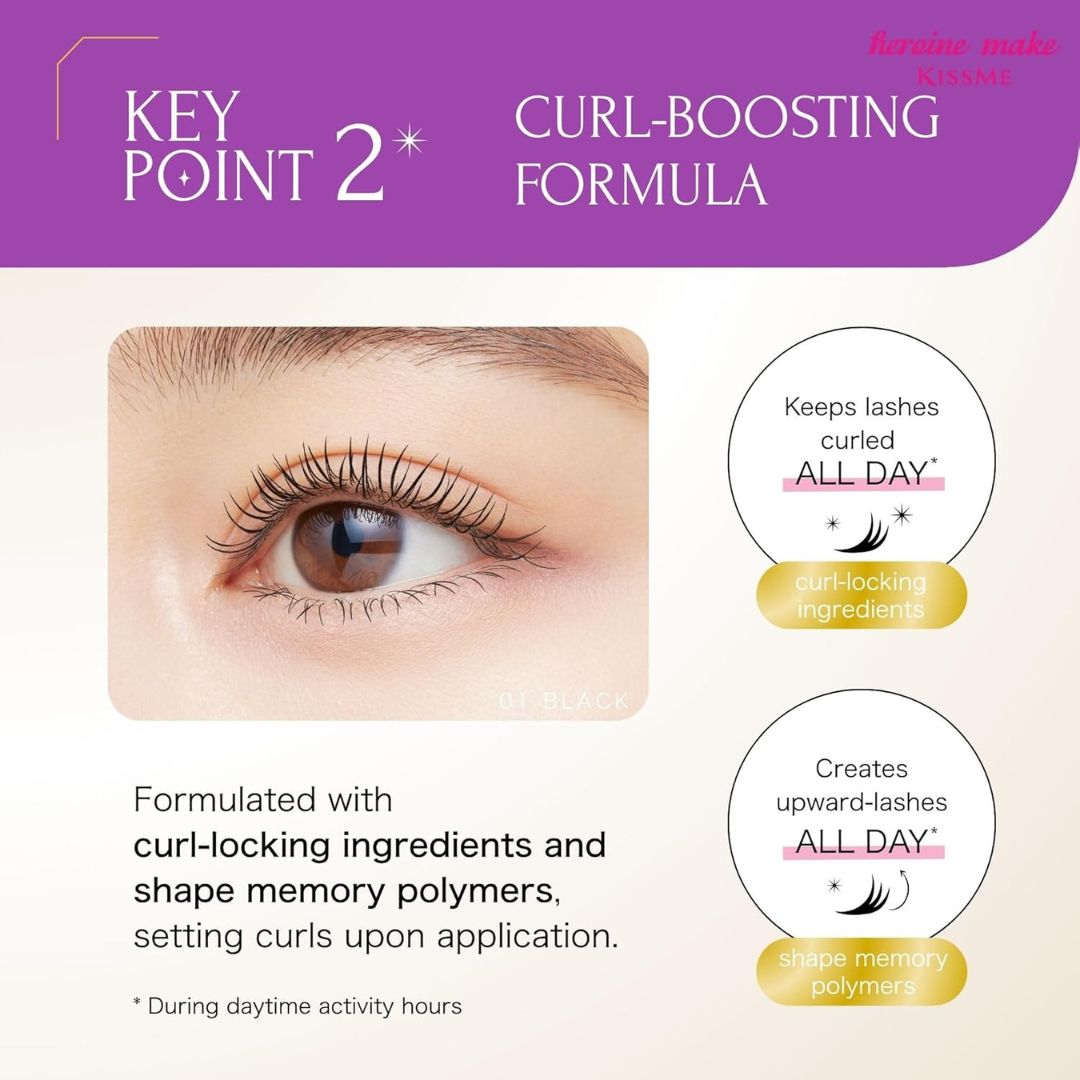 Heroine Make by KissMe Volumizing  Waterproof Mascara Black (6g)