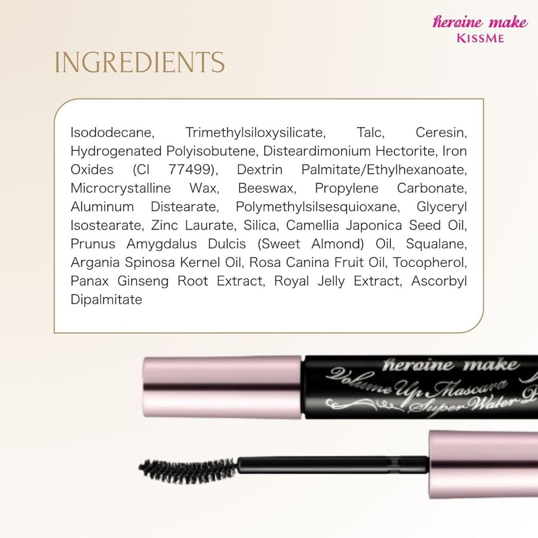 Heroine Make by KissMe Volumizing  Waterproof Mascara Black (6g)