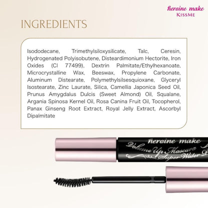 Heroine Make by KissMe Volumizing  Waterproof Mascara Black (6g)