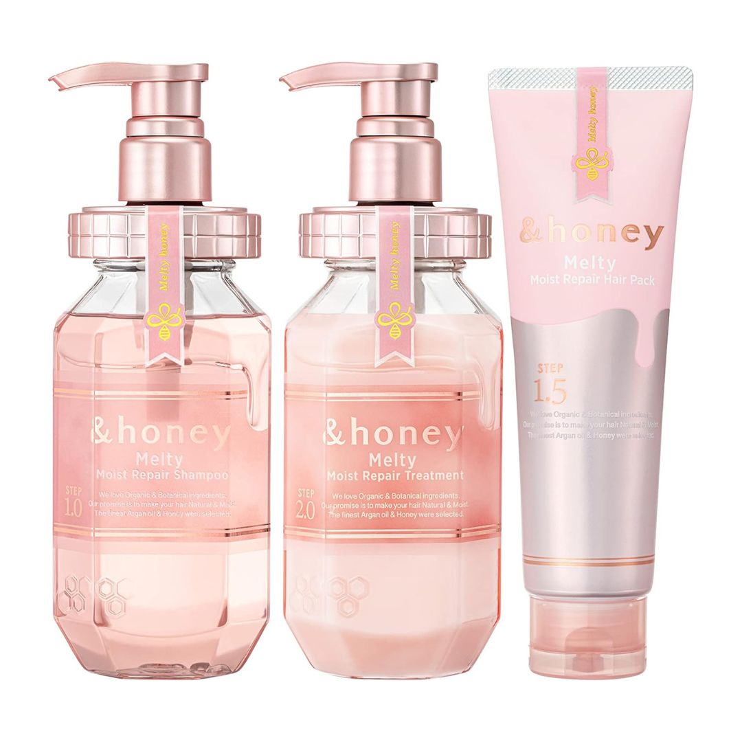 &Honey Melty Moist Repair 3-Piece Set [Shampoo/Treatment/Hair Pack]