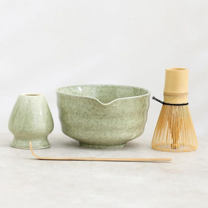 Japanese Whisk Matcha Set - Bowl, Whisk, Scoop & Holder
