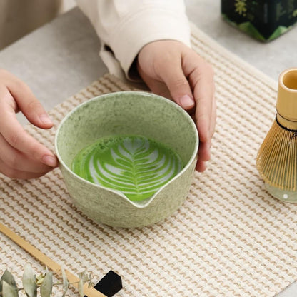 Japanese Whisk Matcha Set - Bowl, Whisk, Scoop & Holder