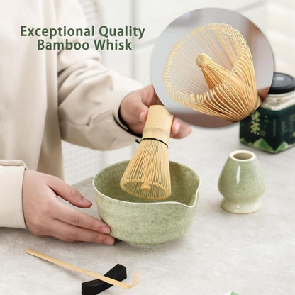 Japanese Whisk Matcha Set - Bowl, Whisk, Scoop & Holder