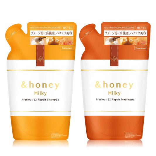 &honey Milky Precious EX Repair Refill Pair Set | Shampoo & Conditioner Set