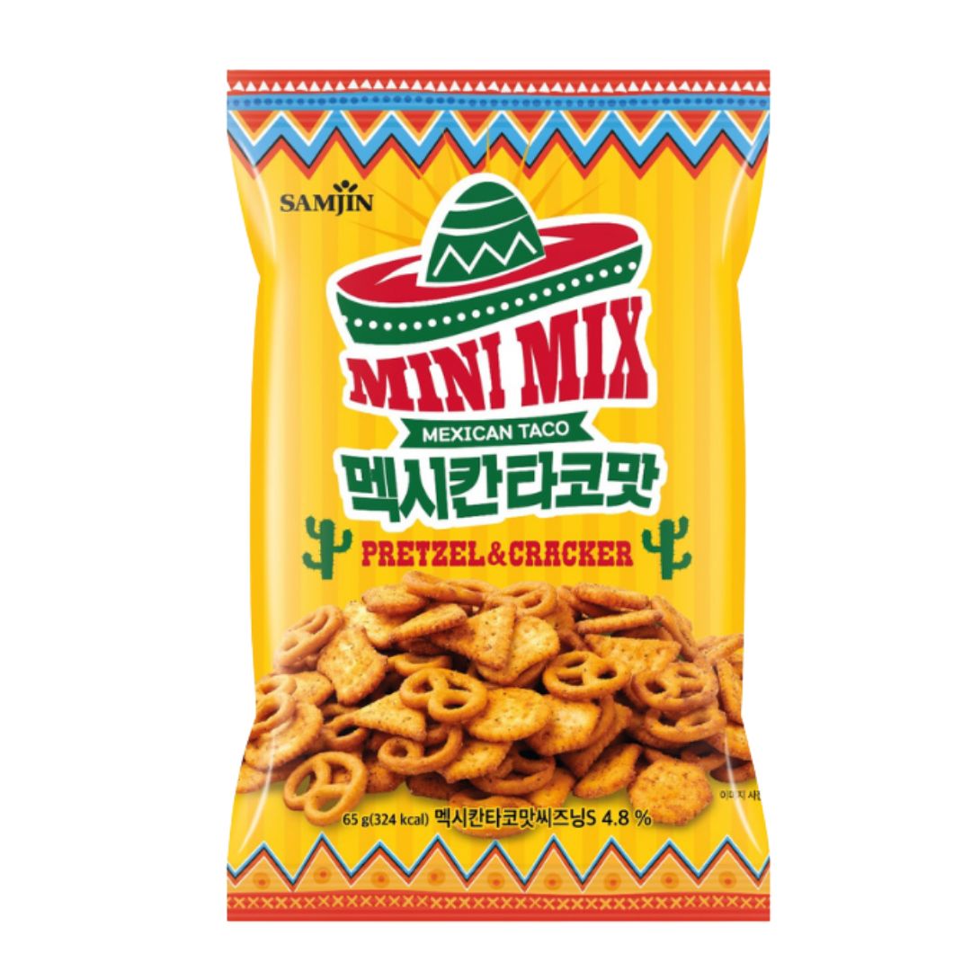 Samjin Pretzel & Cracker Mini Mexican Taco 65g